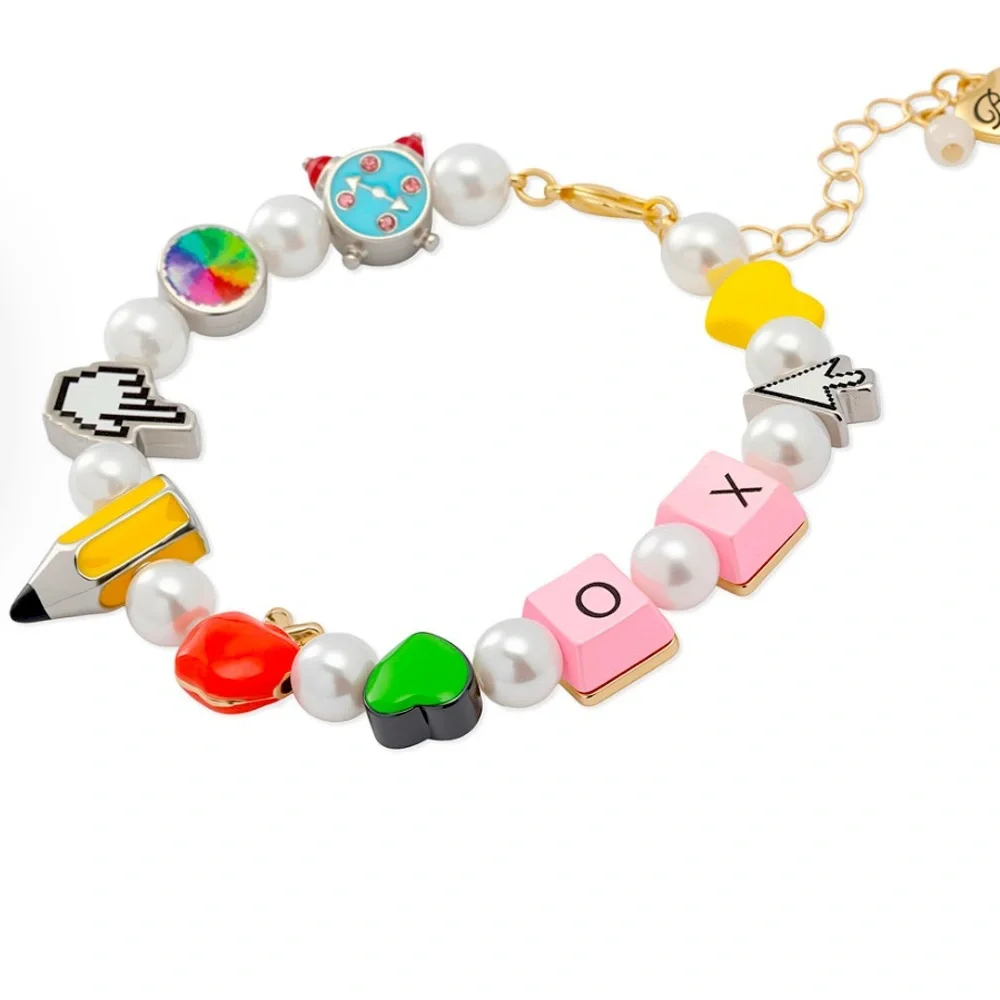 New Betsey Johnson whimsical bracelet Playful charm bracelet - Picture 2 of 9